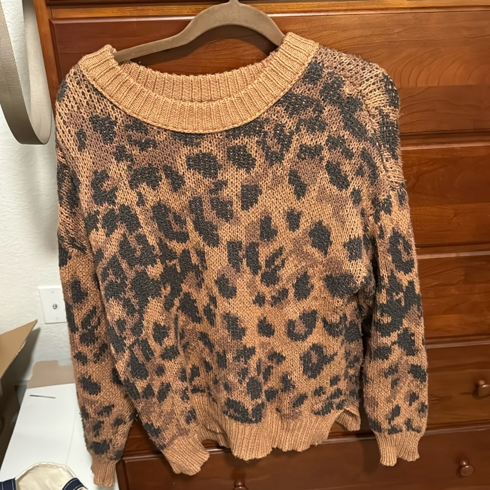 Aerie cheetah sweater